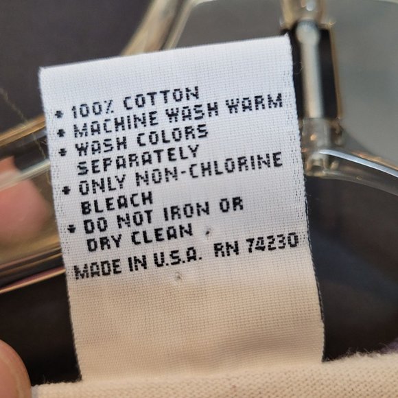 Vintage Patriotic Bear Made In The USA Shirt Light Gray Stripes Size L Gopher - Picture 6 of 8